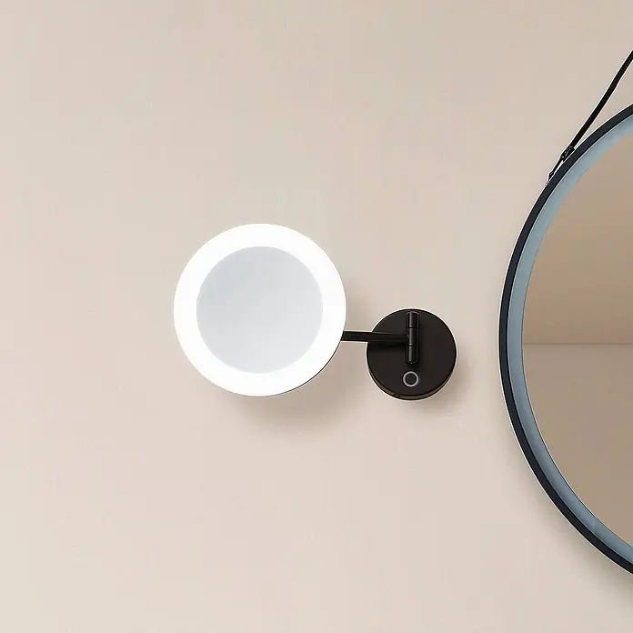 Lucande LED-Spiegelleuchte Fyria - schwarz, schwarz
