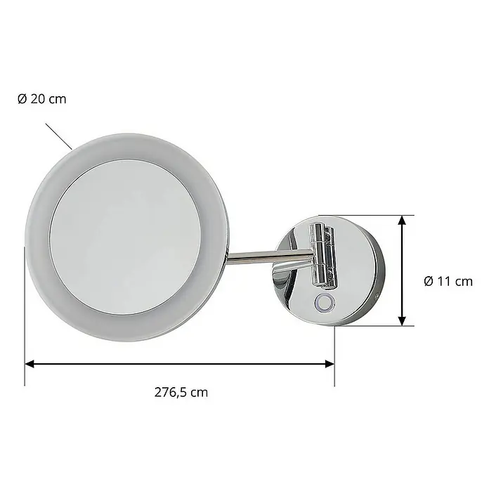 Lucande LED-Spiegelleuchte Fyria - chrom / silber, chrom / silber