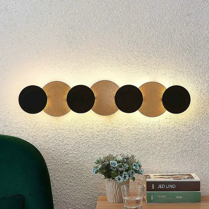 Lindby Wandleuchte Grazyna - L x B x H: 72 x 15 x 5 cm, schwarz