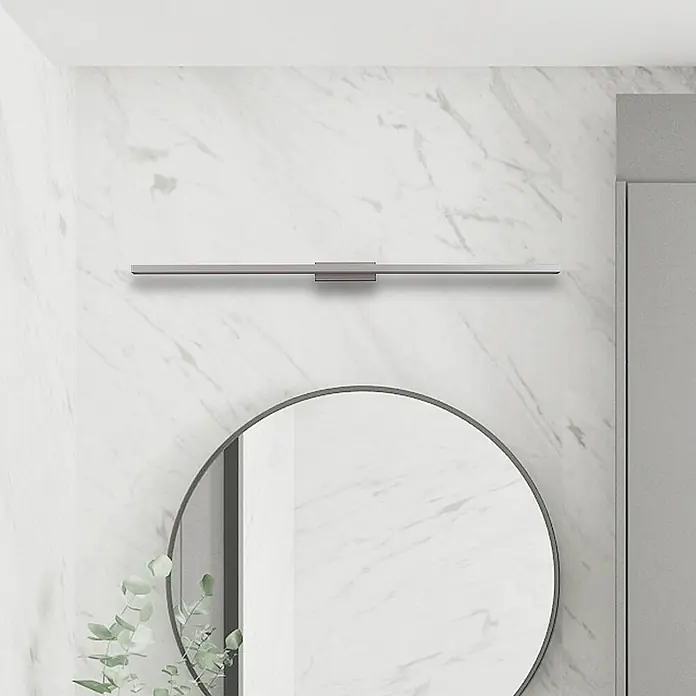 Lindby Wandleuchte Alenia - L x B x H: 7,1 x 120 x 5 cm, alu / grau / zink