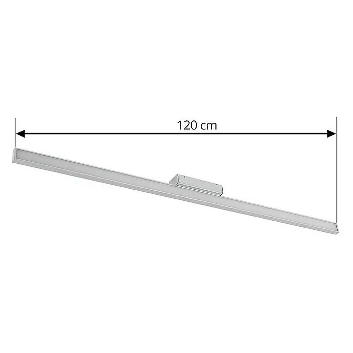 Lindby Wandleuchte Alenia - L x B x H: 7,1 x 120 x 5 cm, alu / grau / zink