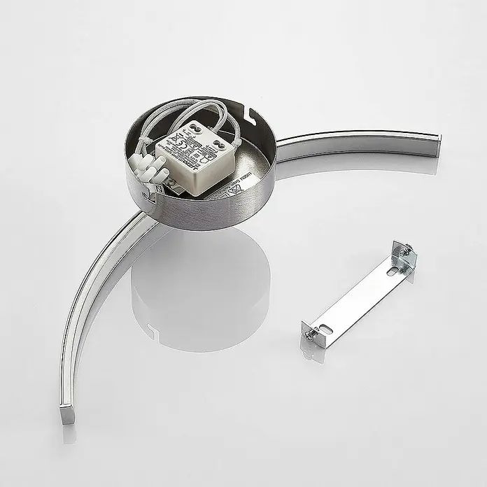 Lindby Wandleuchte Iven - alu / grau / zink, alu / grau / zink