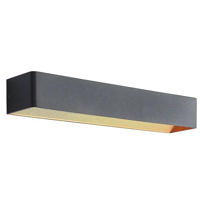 Arcchio Wandleuchte Karam - L x B x H: 10 x 53 x 8 cm, schwarz, schwarz