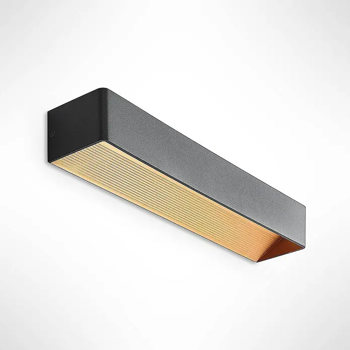 Arcchio Wandleuchte Karam - L x B x H: 10 x 53 x 8 cm, schwarz, schwarz