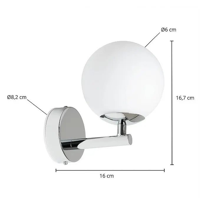 Arcchio Wandleuchte Maviris - chrom / silber
