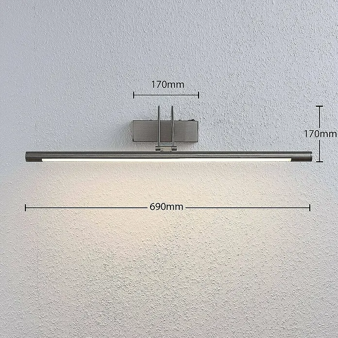 Lindby Wandleuchte Mailine - alu / grau / zink, alu / grau / zink