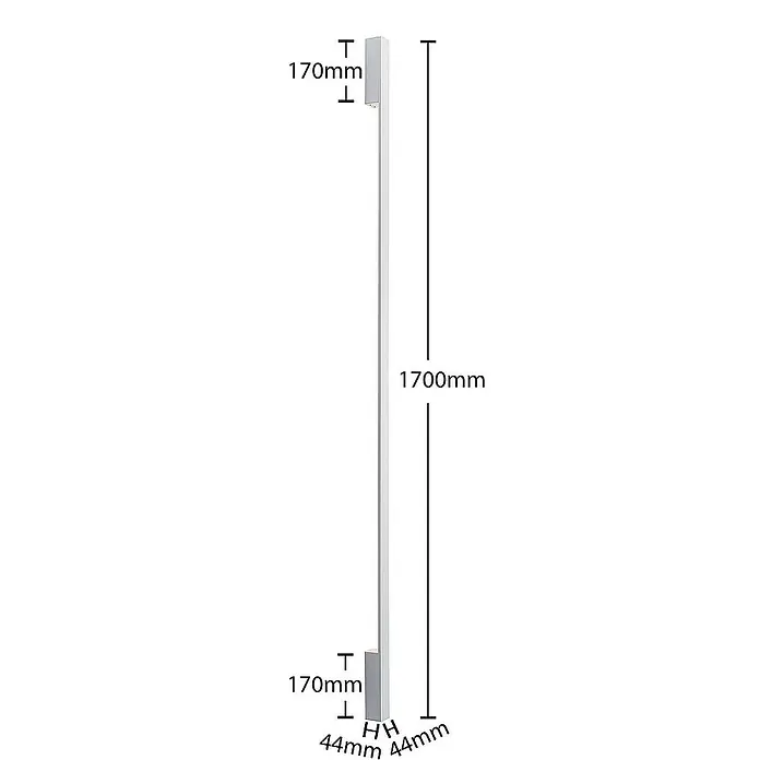 Arcchio Wandleuchte Ivano - L x B x H: 4,4 x 4,4 x 170 cm, weiß / opal, weiß / opal