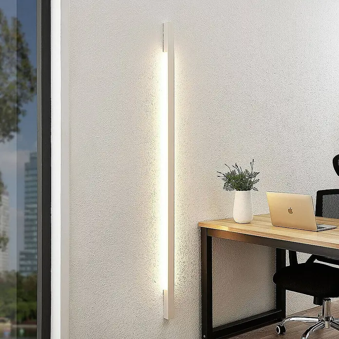 Arcchio Wandleuchte Ivano - L x B x H: 4,4 x 4,4 x 170 cm, weiß / opal, weiß / opal