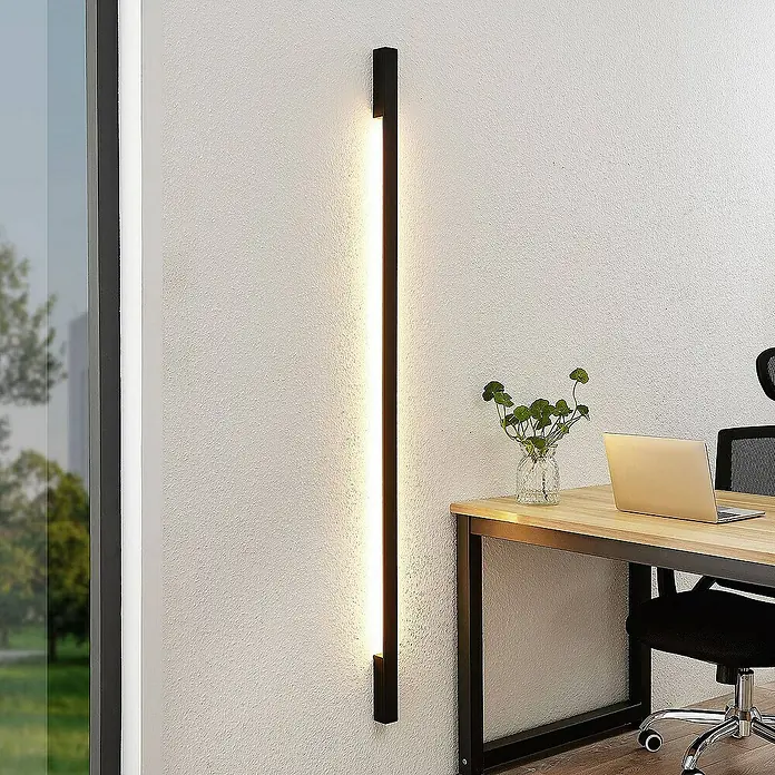 Arcchio Wandleuchte Ivano - L x B x H: 4,4 x 4,4 x 170 cm, schwarz, schwarz