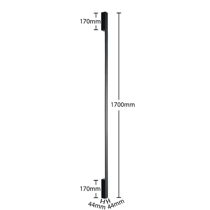 Arcchio Wandleuchte Ivano - L x B x H: 4,4 x 4,4 x 170 cm, schwarz, schwarz