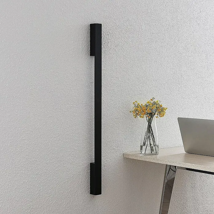 Arcchio Wandleuchte Ivano - L x B x H: 4,4 x 4,4 x 91 cm, schwarz, schwarz
