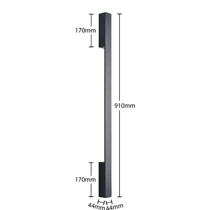 Arcchio Wandleuchte Ivano - L x B x H: 4,4 x 4,4 x 91 cm, schwarz, schwarz
