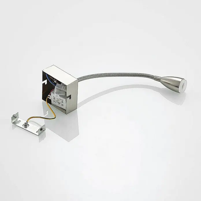 Lindby Wandleuchte Jolka - L x B x H: 30 x 7 x 7 cm, alu / grau / zink, alu / grau / zink