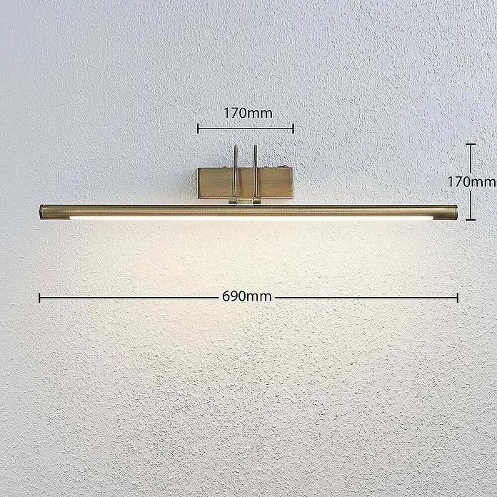 Lindby Wandleuchte Mailine - bronze / altmessing, bronze / altmessing