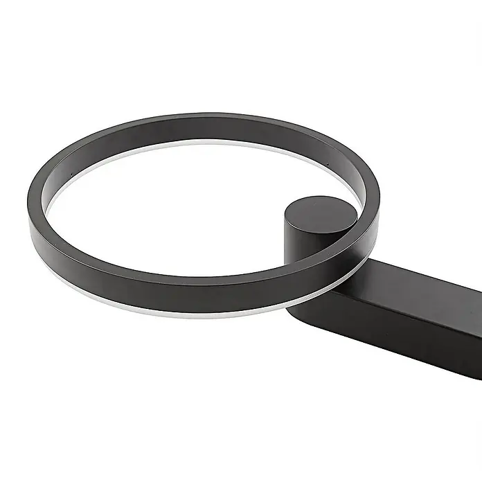 Lucande Wandleuchte Yekta - L x B x H: 9 x 30 x 42,5 cm, schwarz, schwarz