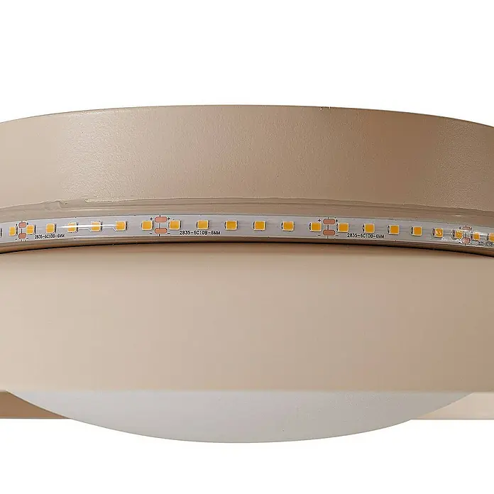 Lindby Wandleuchte Waves - L x B x H: 9,8 x 43 x 43 cm, creme / amber