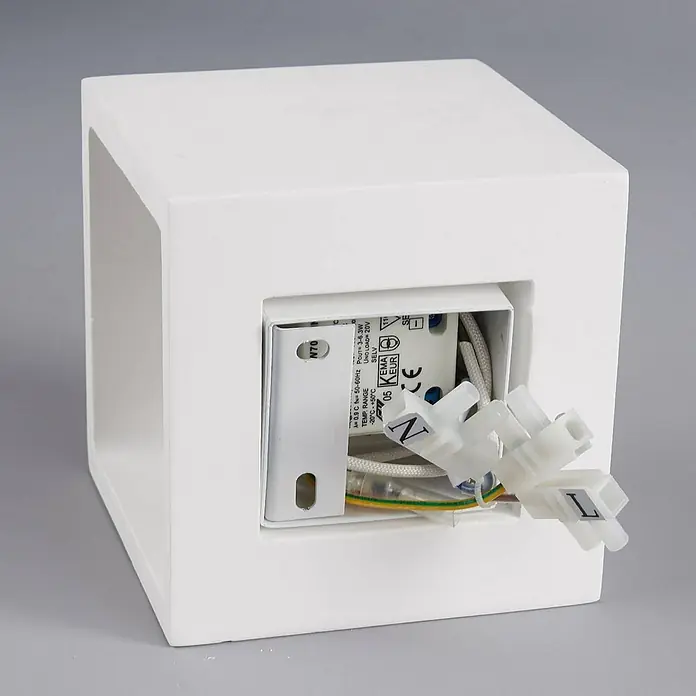Lindby Wandleuchte Marita - L x B x H: 11,5 x 11,5 x 11,5 cm, weiß / opal, weiß / opal
