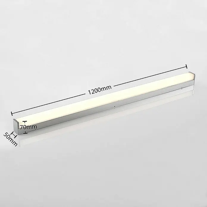 Lindby Wandleuchte Klea - L x B x H: 7 x 120 x 5 cm, chrom / silber