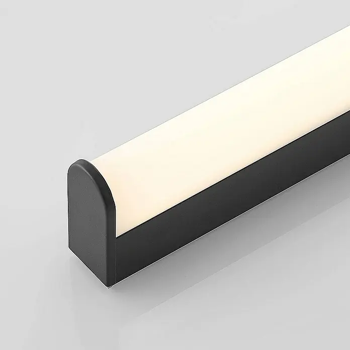 Lindby Wandleuchte Ulisan - L x B x H: 7,8 x 88,8 x 4 cm, schwarz
