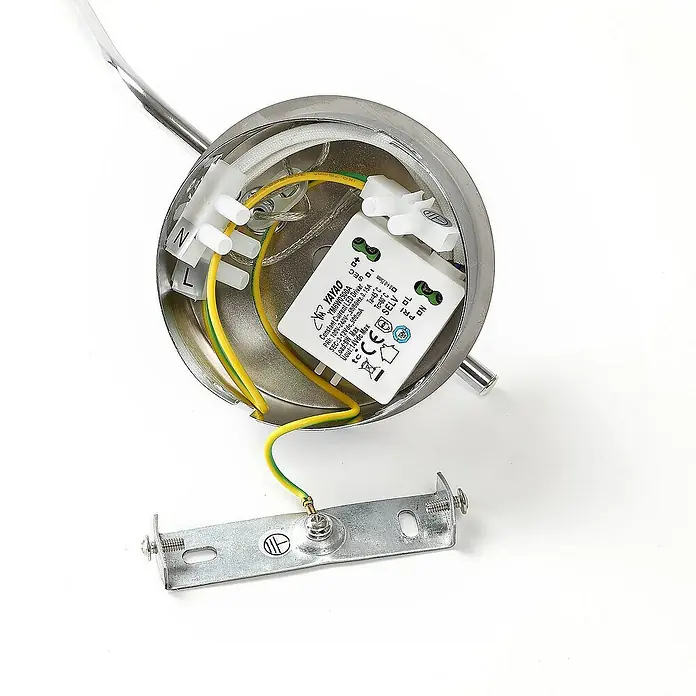 Lucande Wandleuchte Hayley - chrom / silber, klar / transparent