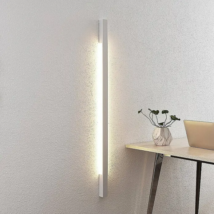 Arcchio Wandleuchte Ivano - L x B x H: 4,4 x 4,4 x 130 cm, weiß / opal, weiß / opal