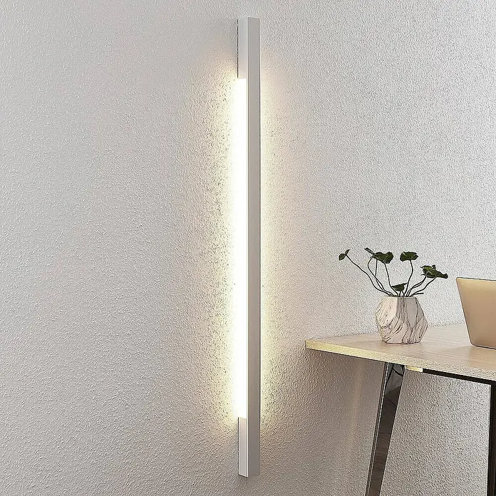 Arcchio Wandleuchte Ivano - L x B x H: 4,4 x 4,4 x 130 cm, weiß / opal, weiß / opal