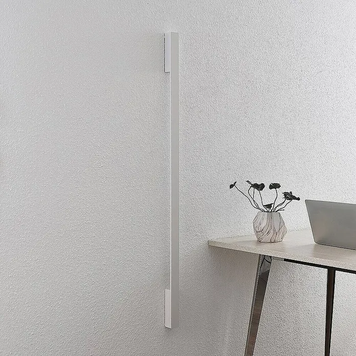 Arcchio Wandleuchte Ivano - L x B x H: 4,4 x 4,4 x 130 cm, weiß / opal, weiß / opal