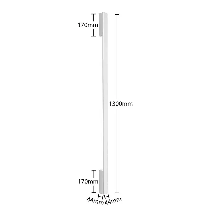 Arcchio Wandleuchte Ivano - L x B x H: 4,4 x 4,4 x 130 cm, weiß / opal, weiß / opal