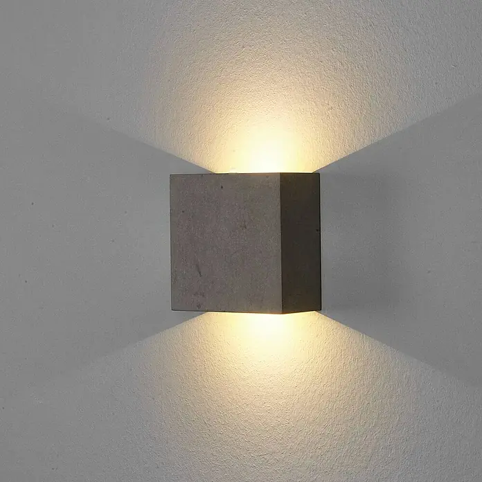 Lindby Wandleuchte Yva - alu / grau / zink