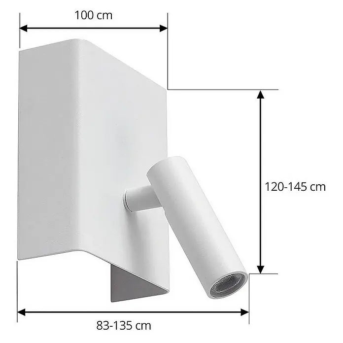 Lindby Wandleuchte Agit - L x B x H: 13,5 x 10 x 14,5 cm, weiß / opal, weiß / opal