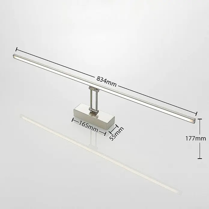 Lucande Wandleuchte Thibaud - alu / grau / zink