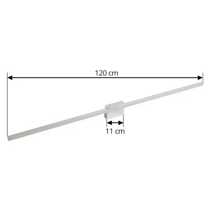 Lucande Wandleuchte Kivana - L x B x H: 8 x 120 x 3,6 cm, chrom / silber, chrom / silber