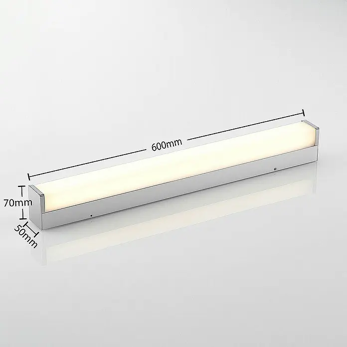 Lindby Wandleuchte Klea - L x B x H: 7 x 60 x 5 cm, chrom / silber