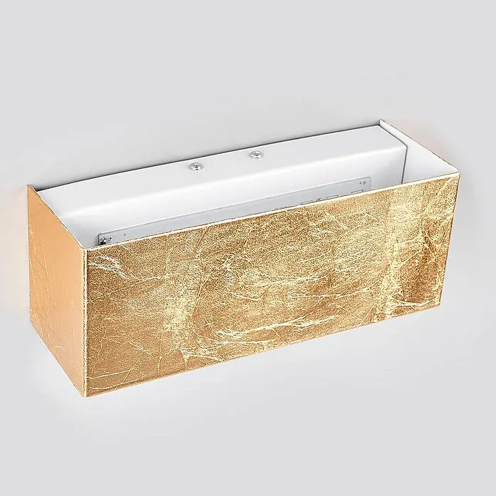 Lindby Wandleuchte Quentin - L x B x H: 8 x 23 x 9 cm, messing / gold, messing / gold