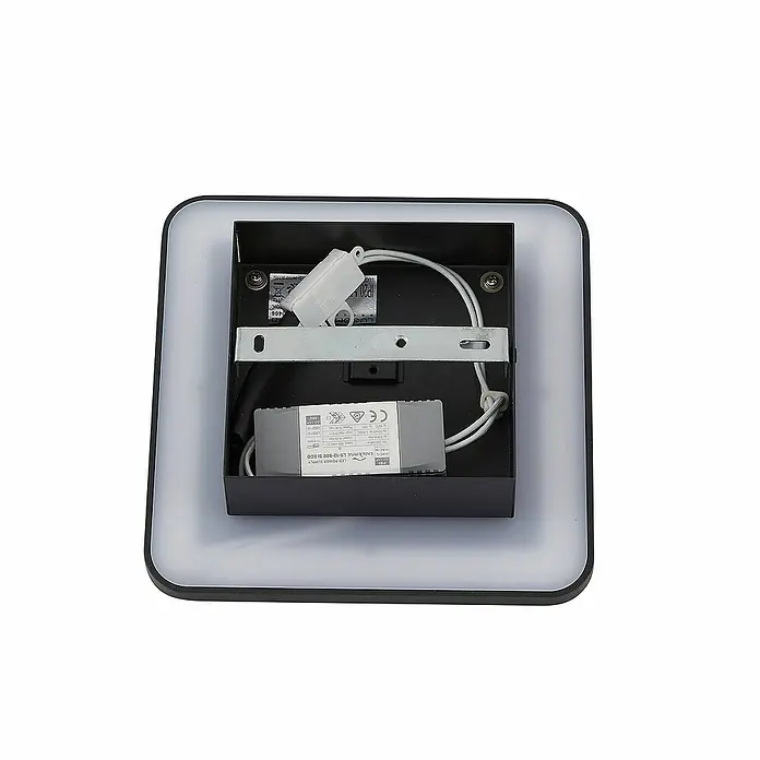 Lucande Wandleuchte Elrik - L x B x H: 6 x 22 x 22 cm, schwarz