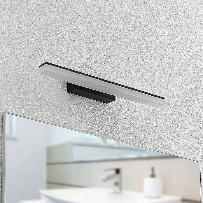 Lucande Wandleuchte Lisana - L x B x H: 10 x 46 x 5,5 cm, schwarz, schwarz