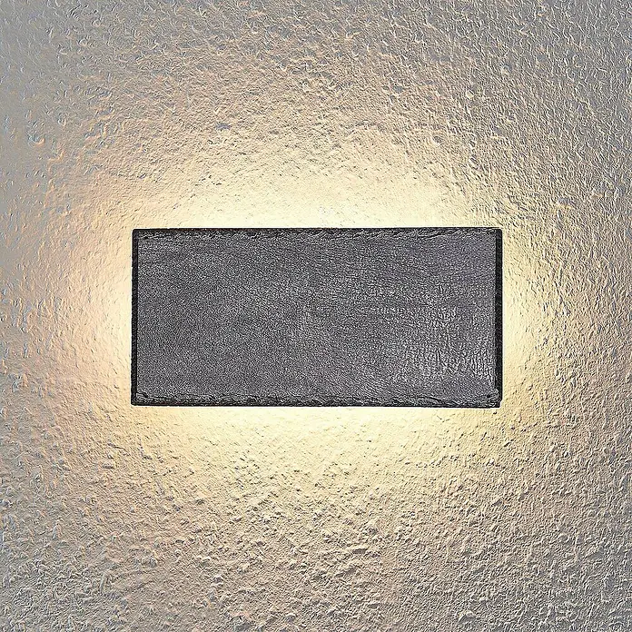 Lindby Wandleuchte Peetu - alu / grau / zink