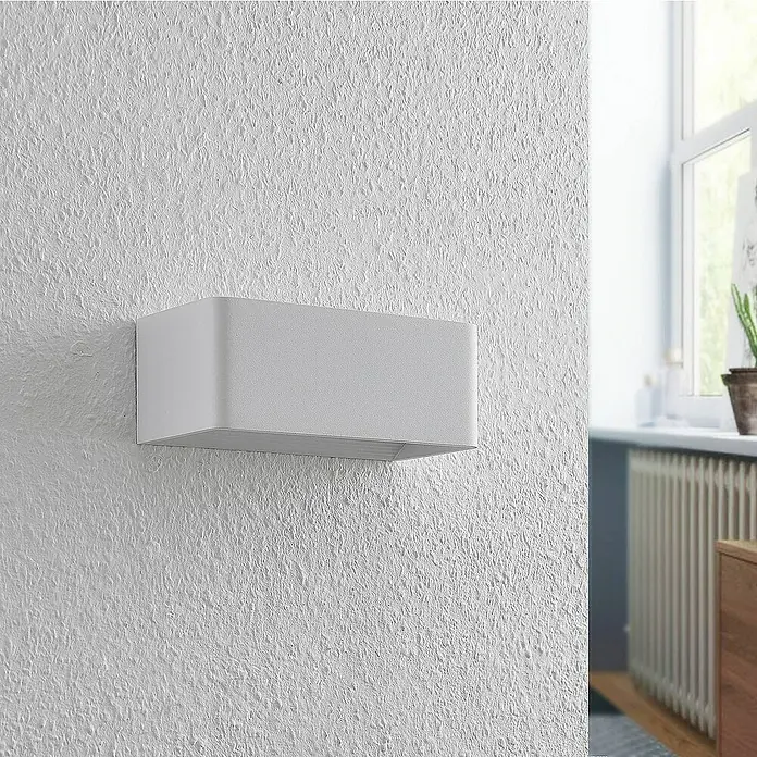 Arcchio Wandleuchte Karam - L x B x H: 10 x 20 x 8 cm, weiß / opal, weiß / opal