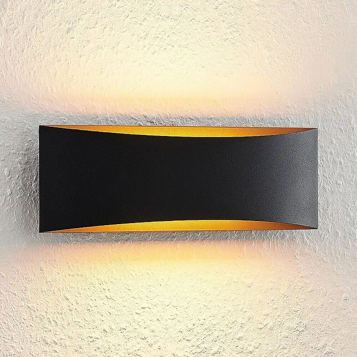 Arcchio Wandleuchte Jelle - L x B x H: 7 x 27 x 9 cm, schwarz, schwarz