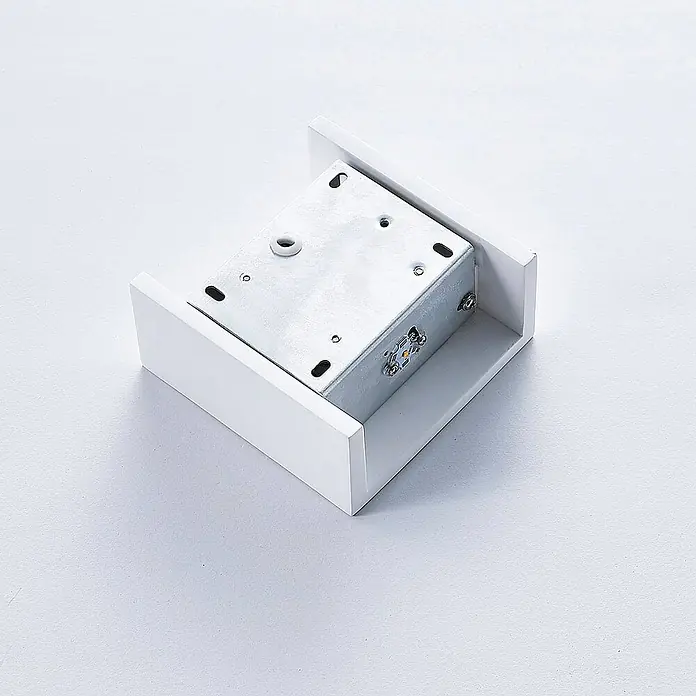 Lindby Wandleuchte Anneke - L x B x H: 6 x 12,5 x 12,5 cm, weiß / opal