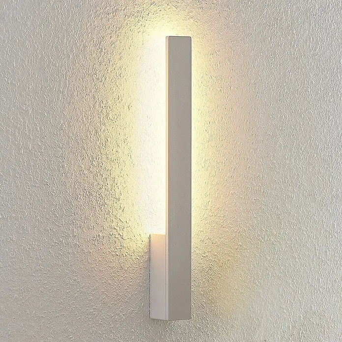 Arcchio Wandleuchte Ivano - L x B x H: 4,4 x 4,4 x 42,5 cm, weiß / opal, weiß / opal
