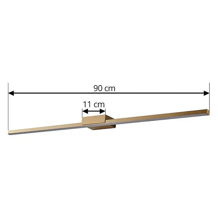 Lucande Wandleuchte Kivana - L x B x H: 8 x 90 x 3,6 cm, kupfer, kupfer