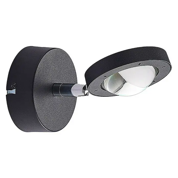 Lindby Wandleuchte Edonita - L x B x H: 18,6 x 10 x 10 cm, schwarz, schwarz