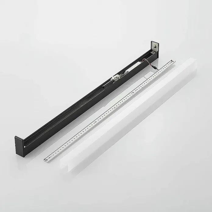 Lindby Wandleuchte Ulisan - L x B x H: 7,8 x 88,8 x 4 cm, schwarz