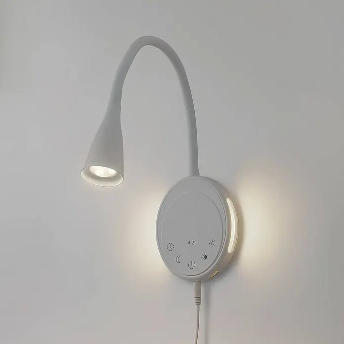 Lindby Wandleuchte Zayna - L x B x H: 39,8 x 10 x 21,5 cm, weiß / opal, weiß / opal