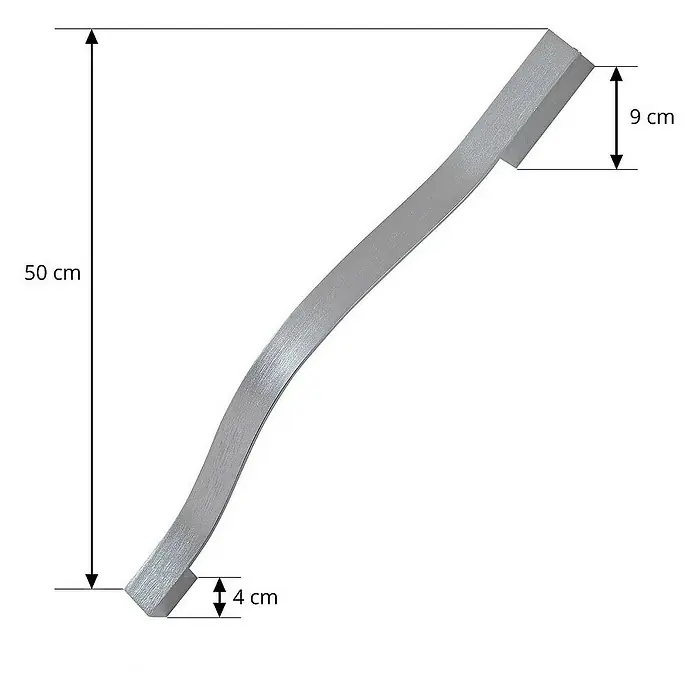 Lindby Wandleuchte Alvon - L x B x H: 9 x 3 x 50 cm, alu / grau / zink