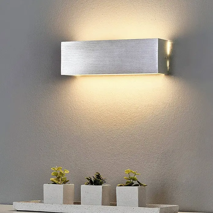 Lindby Wandleuchte Ranik - alu / grau / zink, alu / grau / zink