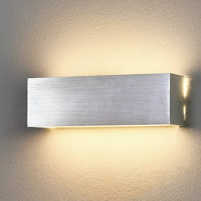 Lindby Wandleuchte Ranik - alu / grau / zink, alu / grau / zink