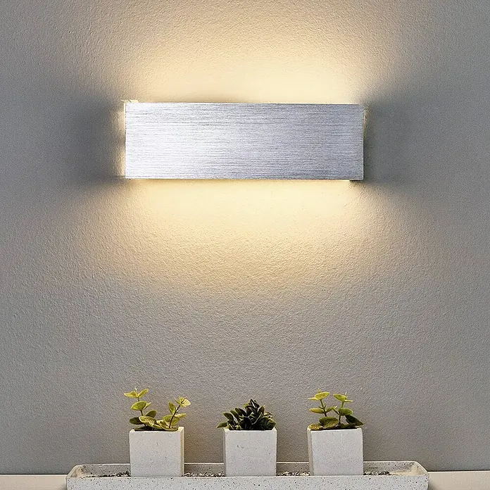 Lindby Wandleuchte Ranik - alu / grau / zink, alu / grau / zink