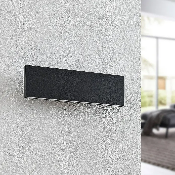 Lindby Wandleuchte Ignazia - L x B x H: 4,5 x 28 x 8 cm, schwarz, schwarz
